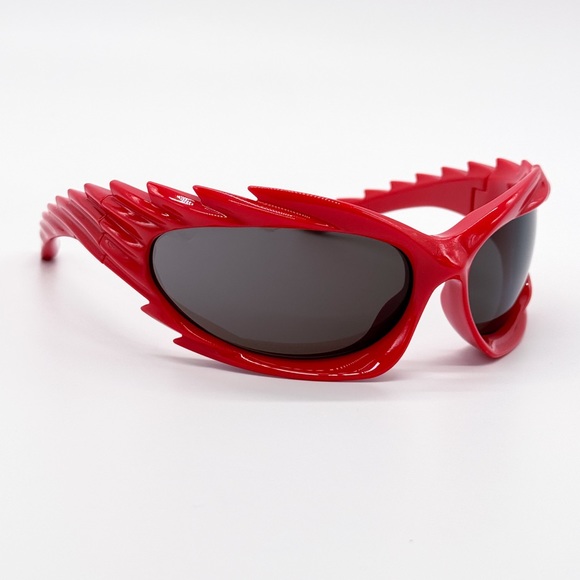 NEW BALENCIAGA BB0255S 004 RED GREY UNISEX SUNGLASSES BALENCIAGA - Picture 7 of 13